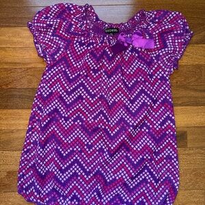 George Vibrant Purple Tunic with Polka Dots